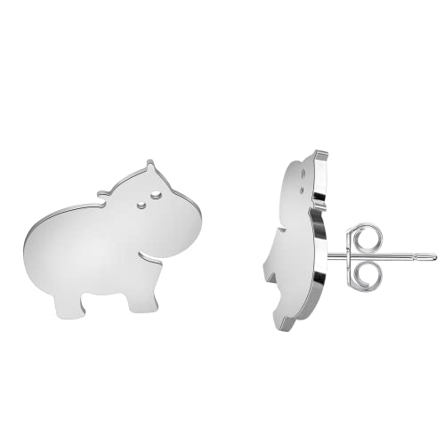 FAADBUK Hippo Lover Gift Hippo Jewelry Hippos Stud Earrings Hippo Stuff for Girl