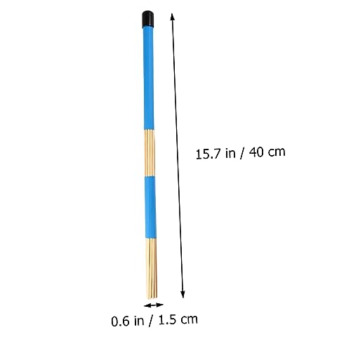 Baquetas de madera ibasenice, 1 par, para jazz y música folclórica, diseño cómodo, color azul miniatura 5