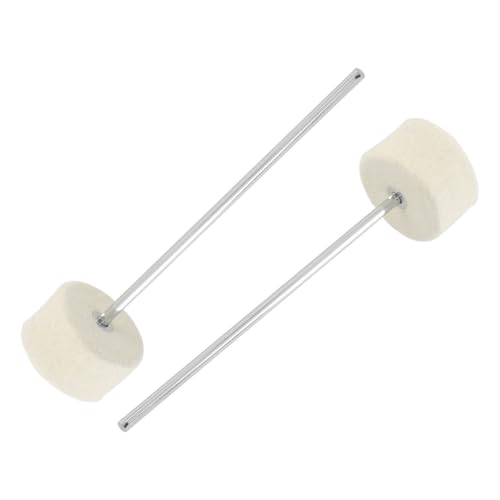2pcs Cabezal Doble de Martillo para Pedales de Batería miniatura 1