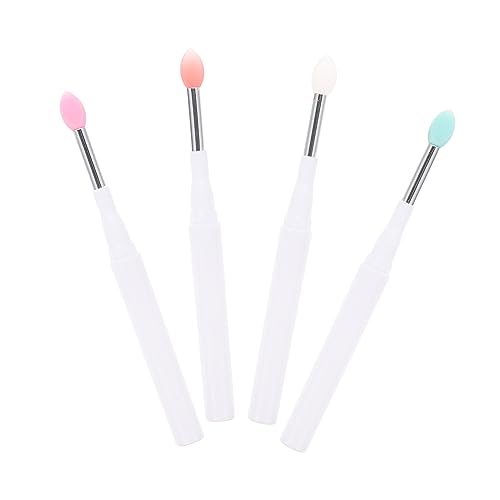 FOMIYES 4pcs Women Suit Lip Brush Set Silicone Beauty Supplies for Cosmetics Smooth Makeup Birthday Present for Female Friends
