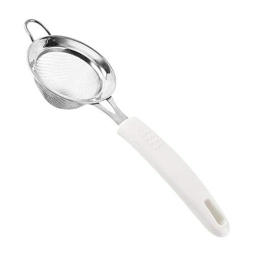 Tamiz de malla fina - Colador de malla fina de acero inoxidable de doble capa | Colador para hornear para enjuagar escurrir tamiz filtrar alimentos