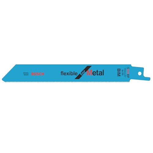 Bosch Professional 100 Stück Säbelsägeblatt S 922 EF Flexible for Metal (für Metall, 150 x 19 x 0,9 mm, Zubehör Säbelsäge) Bosch Professional 100 Stück Säbelsägeblatt S 922 EF Flexible for Metal (für Metall, 150 x 19 x 0,9 mm, Zubehör Säbelsäge)