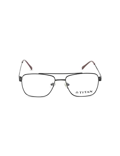 Image of Titan Black Square Rimmed Eyeglasses For Men