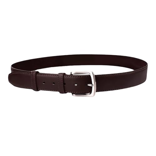 Cinturón de dinero de viaje debajo de la ropa, cinturón de seguridad de piel sintética, bolsillo antirrobo para dinero con cremallera para almacenar y valioso y, Marrón, 115cm, Unisex