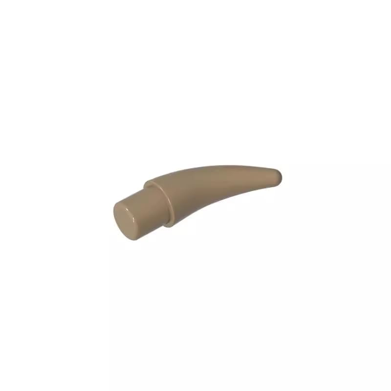 Gobricks GDS-1462 Animal Body Part, Barb/Claw/Tooth/Talon/Horn, Small 50PCS Compatible with Lego Toy 53451 88513 4504476 MOC Components for Major Brick Brands Color:Dark Tan 138