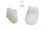 30-310 - 1/2 Oval Sling Insert for Sling Chair Replacement End Caps - 1-1/8' L x 3/4' W - Natural Nylon Patio Furniture End Caps (10 pcs)