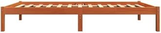 vidaXL Small Single Solid Pine Wood Bed Frame Base - 75x190 cm, Stable Plywood Slats, Wax Brown Finish, Adaptable for Bedroom