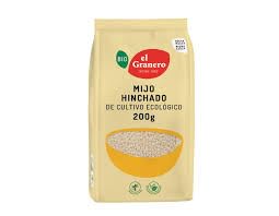 Pack 2x200g Mijo Hinchado | Selección BIO | Cereal Integral Inflado | Calidad Vegana | Textura Ligera y Crujiente | Sin Azúcares Añadidos | Energía de Rápida Disponibilidad