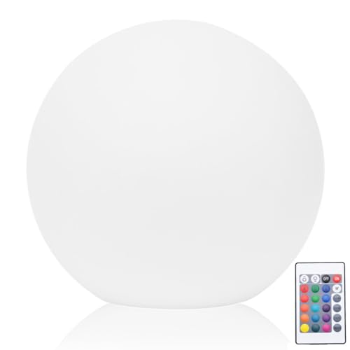 Dia 8 pollici..Luci a sfera solare esterna, lampada a globo ricaricabile con 16 modalità colori e telecomando, luce notturna resistente all'impatto impermeabile per prato, patio, stagno e giar