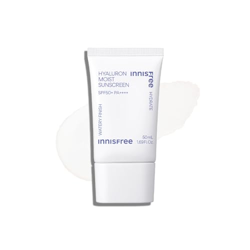 Image of Innisfree Hyaluronic Moist Sunscreen SPF50+ PA++++ - Korean Sunscreen with UV Protection, No White Cast, Hydrating & Moisturizing, Suitable for All Skin Types, Lightweight & Non-Greasy Formula