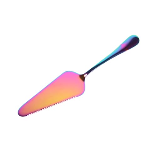 SOLUSTRE Essential Baking Tool Serrated Cake Spatula Stainless Steel Pizza Server for Cheesecake Wedding Cakes Comfortable to Hold Material Mirror Finish