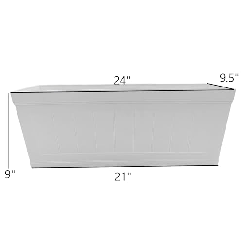 Classic Home And Garden 1074B-340V Plastic Falmouth Deck Rail Window Box Planter thumb #2