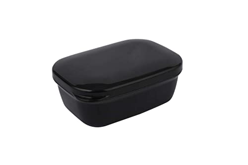 Thelivingstar Portable Plastic Bar Soap Case Holder soap Travel Container Home Outdoor Hiking Camping Travel Home Bathroom Soap Dish Soap Box (Square case-Black)