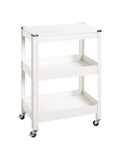 HAKU Möbel Carrito para Servir de Metal, Color Blanco, tamaño: 50 x 75 x 32 cm, Estilo: Moderno