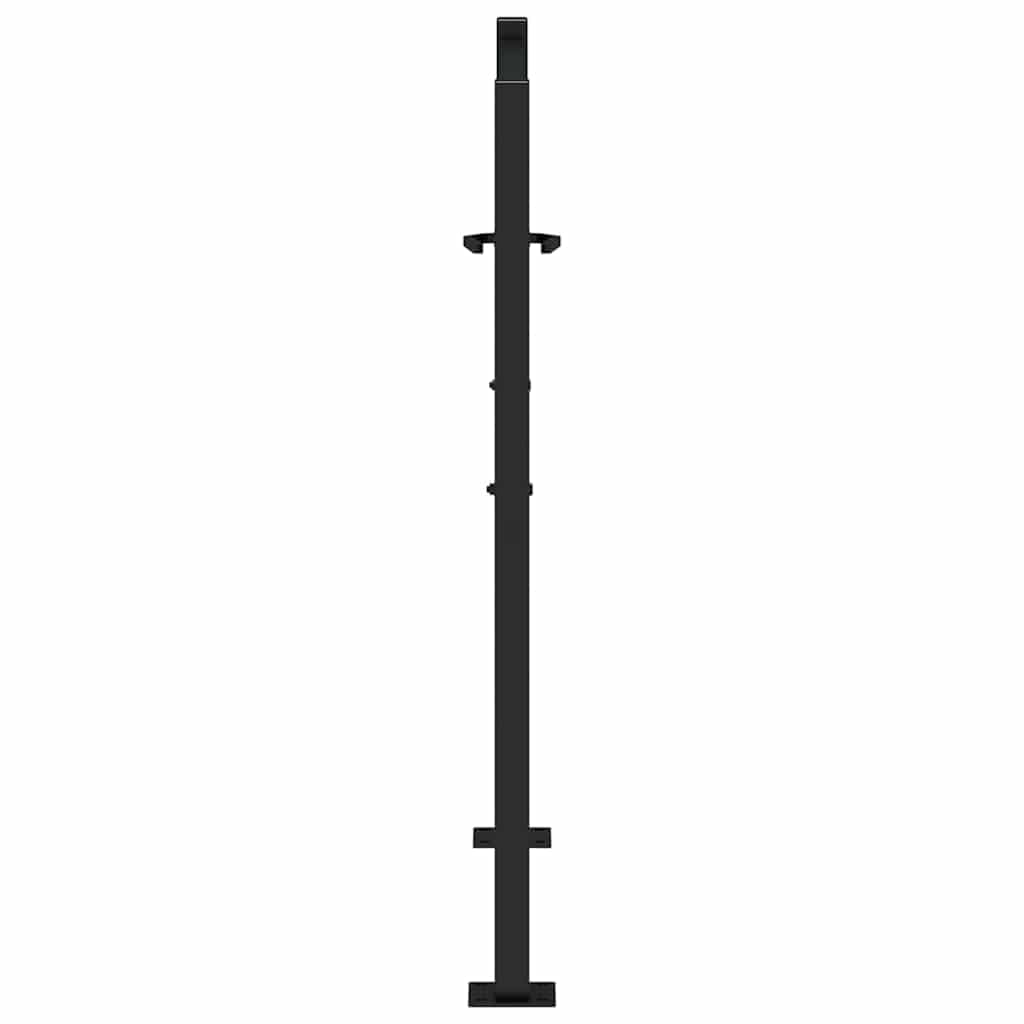 IKAYAA Gartentor 105 x 106 cm Stahl, Flammen-Design, Gartentür aus Metall verzinktem Stahl, Gartentür, Gartentor Metall, Gartentore, Einfahrtstor, Gartenpforte, Hoftor, Stahl/Schwarz