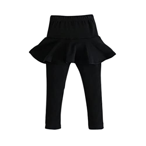 Toddler Baby Girls Footless Leggings Pants with Ruffle Tutu Mini Skirt Kids Cotton Tights Pantskirt