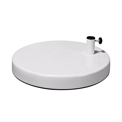 perfk Base Rotonda in Metallo per Lampada da Tavolo, Base per Lampada da scrivania Fai-da-Te per Accessori per lampade a Braccio oscillante, Bianco