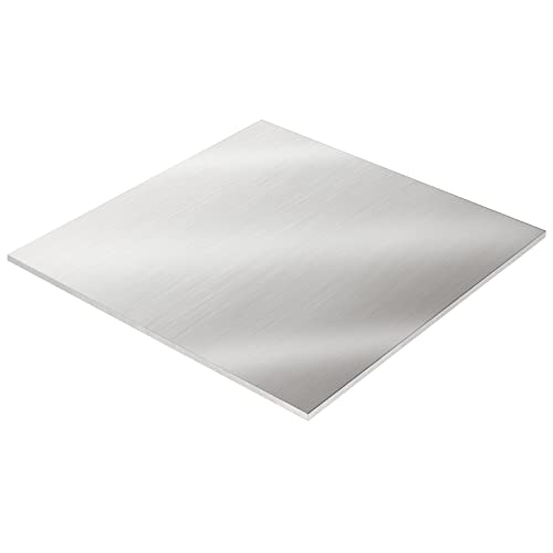 Zeonhei 12 X 12 X 1/4 Inch 6061 Aluminum Sheet, Finely Polished Aluminum Tooling Flat Sheet, Aluminum Panel Sheet Covered With Protective Film, Plate Bar Mill Stock, 0.125 Inch Thickness #TOP3