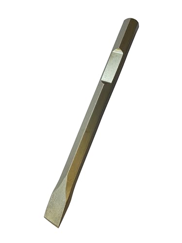 WERHE ® Professional HEX28 spade Chisel 35 x 400 mm Hexagonal Holder 28 mm for Demolition Hammer Flat spade Chisel Chisel