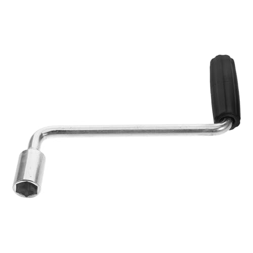 Manivelle de cric 19mm en acier argenté OSALADI pour caravane