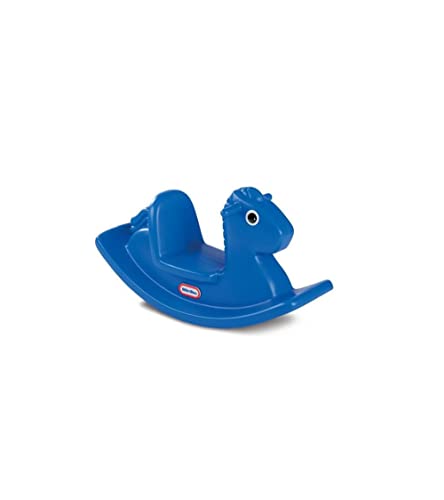 Little Tikes Cheval à Bascule - Jeu Actif pour les Enfants - Poignées facile à attrapper & Selle Stable et Sécurisée- Construction Durable - Bleu