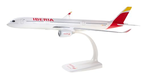 Herpa Snap-Fit Modellflugzeug Iberia Airbus A350-900 – EC-MXV “Plácido Domingo', Miniatur im Maßstab 1:200, Sammlerstück, Modell mit Standfuß, Kunststoff, Farbig, Weiß
