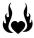 Flame Heart Make Up Stencil- 5 Pack