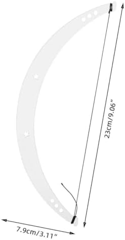 TIKODIDA Bow-shape Acrylic Brow Tool for Long-lasting Makeup with Eyebrow Tattoo Ruler Compatible