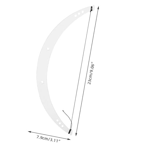 TIKODIDA Bow-shape Acrylic Brow Tool for Long-lasting Makeup with Eyebrow Tattoo Ruler Compatible