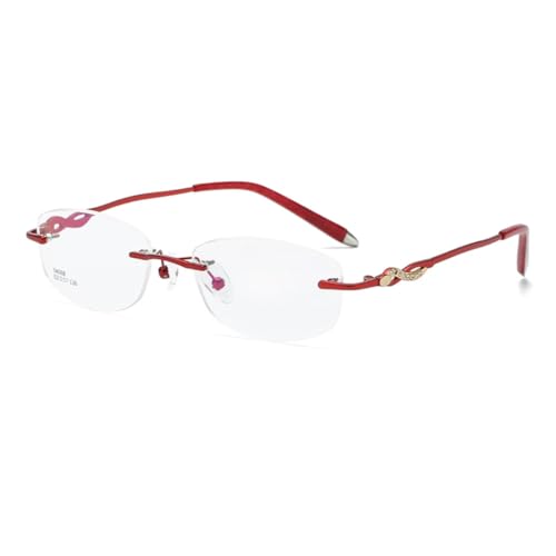 Lunettes de vue femme sans monture en alliage métallique tendance