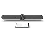 Logitech Rally Bar All-in-One Conference Camera & TAP IP Touch Controller Kit + VESA Mount – 4K UHD PTZ Camera, 15x Zoom, Stereo Speakers, 6 Mics, 10.1” Display, Oleophobic, Graphite (Renewed)