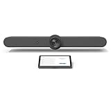 Logitech Rally Bar All-in-One Konferenzkamera & TAP IP Touch Controller Kit + Wandhalterung - 4K UHD PTZ Kamera, 15x Zoom, Stereo-Lautsprecher, 6 Mikrofone, 10.1 Zoll Display, Oleophob