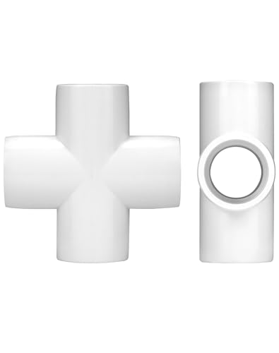 QWORK 20-Pack 1/2" 4-Way PVC Fitting - Furniture Grade SCH 40 Connectors by QWORK - Used condition - Image 6