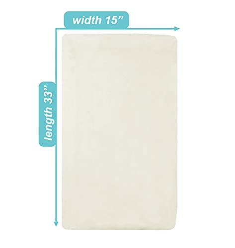 Image of TL Care 100% Natural Breathable Cotton Jersey Knit Fitted Bassinet Sheet, Cream, 15 inch x 33 inch, Soft Breathable