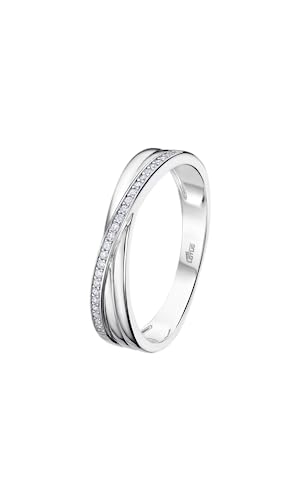 LOTUS SILVER Anillo Plata Mujer Plata de Ley 925 - Diseño Ergonómico y Ajuste Perfecto LP3447-3/118 - Ideal para Regalo de Cumpleaños - Aniversario - San Valentín - Anillos Mujer