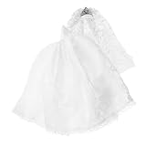 Costume de poupée pour fille : la robe de mariée et le voile de la poupée rendent la poupée superbe, costume de poupée compact