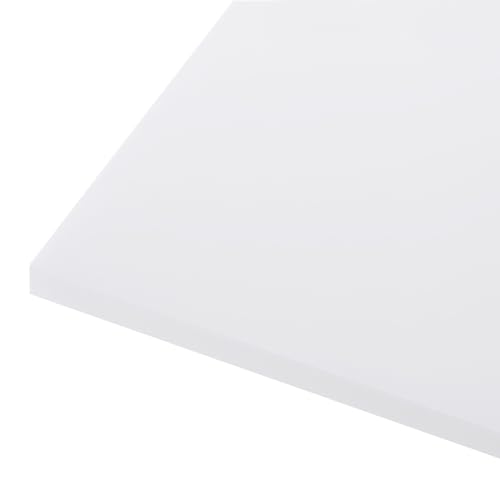 Image of 6 inch x 6 inch x 1 /4 inch HDPE Plastic Sheet, High Density Polyethylene Sheet Cutting Board White Solid Block, [for DIY, Home Floor]