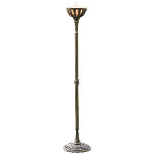 Royal Pedestal Torch in Aged Bronze
