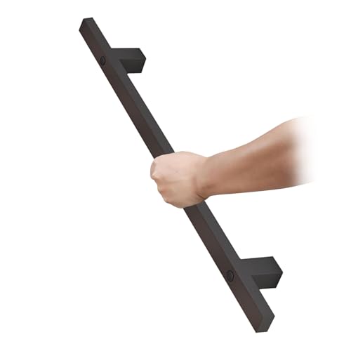 Rambarde d'escalier noire moderne de 2,13 m en fer forgé pour terrasse et jardin