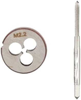 2Pcs Metric Screw Tap and Die Set M1.1 M2 M2.2 M2.5 M3.5 - Right Hand Mini Thread Tools for Precision Machining, M2.2x0.45 Size, Ideal for DIY and Professionals