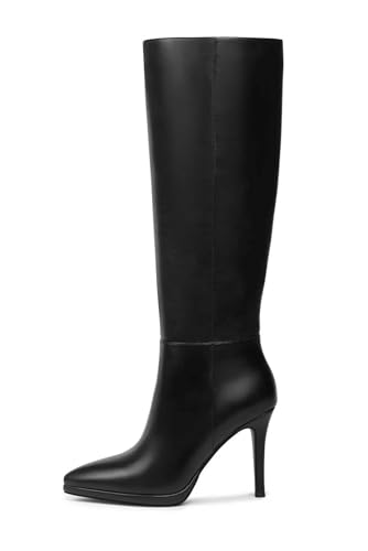 Knee High Boots Women Classic Stilettos Heel Pointed Toe platform Boots For Women High Heel Side Zipper Boots Elegant2