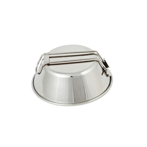 BRIGHTFUFU Stainless Steel Hiking Bowl Portable Camping Rice Serving Bowl with Handle for Outdoor Entertaining Random Style