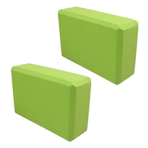 TYLPFH 2PCS Gym Blocks Foam Brick Training Exercise Dance Yoga Auxiliary Tool Stretching Body Shaping Yoga Blocks(Green-2PCS)
