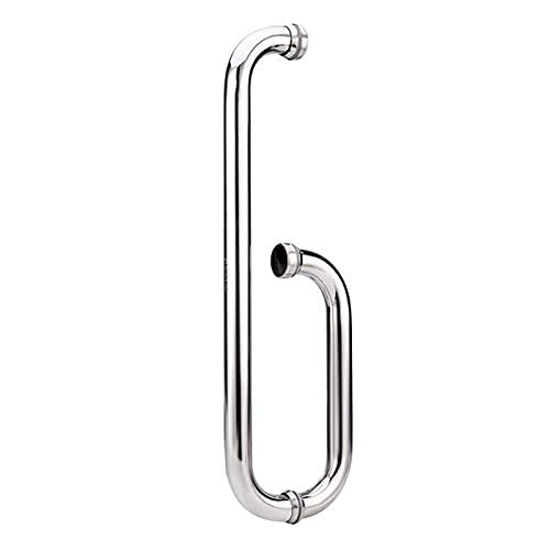 Poignée porte verre en L acier inoxydable salle de bain douche chambre