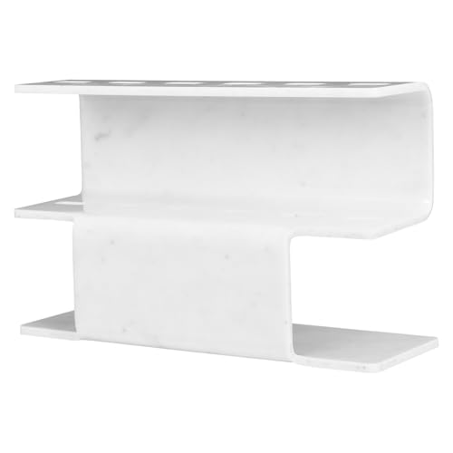 DOITOOL Présentoir Porte-pince à Épiler pour Rangement Professionnel en Acrylique 6 Trous Blanc Accessoires Maquillage Extension de Usage Maison