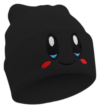 JILANI HANDICRAFT Kid-by Beanie Cute Anime Hat Kawaii Accessories Beanie Slouchy Embroided Face Knit Hats for Adult