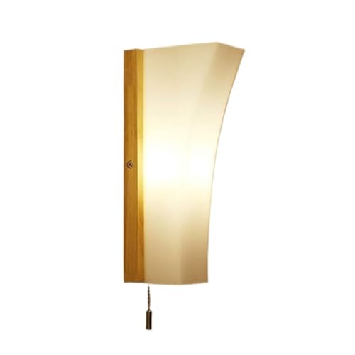 Aplique de pared nórdico minimalista en madera noble y cristal de alta transmisión