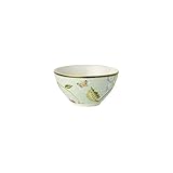  Laura Ashley - Bol – porcelaine – blanc/multicolore – menthe unie – D 9 cm – Passe au micro-ondes et au lave-vaisselle