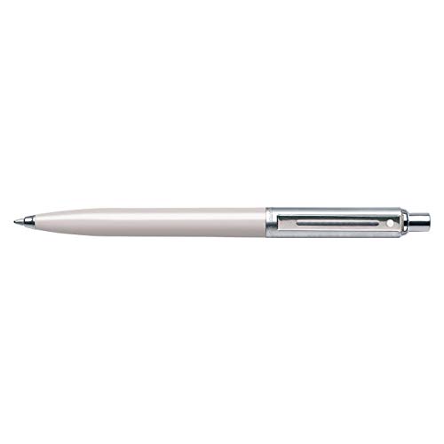 SHEAFFER E23210751CS Sentinel Brushed Chrome Cap Barrel Ballpoint Pen - White SHEAFFER E23210751CS Sentinel Brushed Chrome Cap Barrel Ballpoint Pen - White