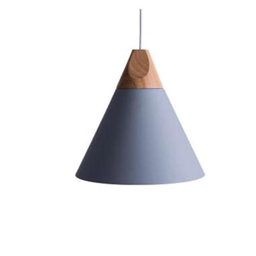 Lámpara de techo de madera y aluminio gris para comedor 2